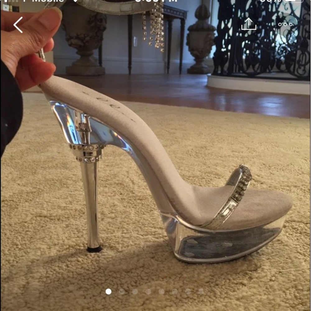 COPY - Silver rhinestone heels